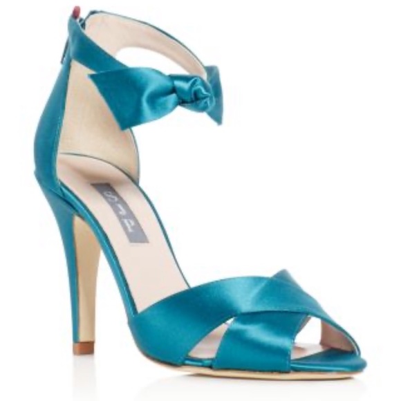 SJP by Sarah Jessica Parker Shoes - Sarah Jessica Parker Buckingham Teal Satin Heels